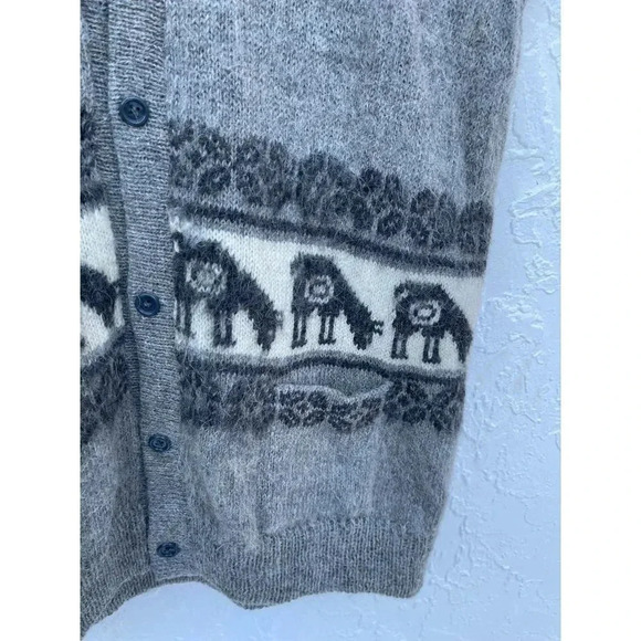 Vintage Womens Button Up Wool Vest Top Gray Sz Large - Picture 8 of 9